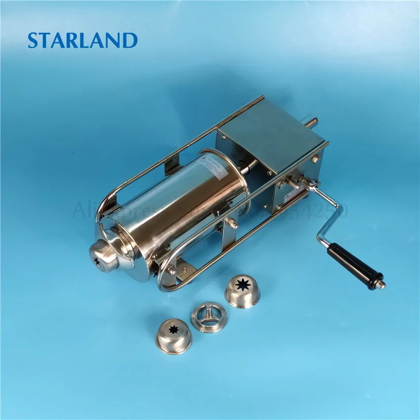 2L Churros Machine  Stainless Steel Churro Extruder Sausage Stuffer Sausage Filling Machine Coutertop Horizontal Type 3 Options