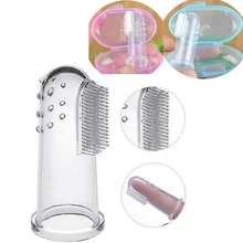 

2022 Baby Finger Toothbrush With Box Children Teeth Clear Massage Soft Silicone Infant Rubber Cleaning Brush Baby Dental Care