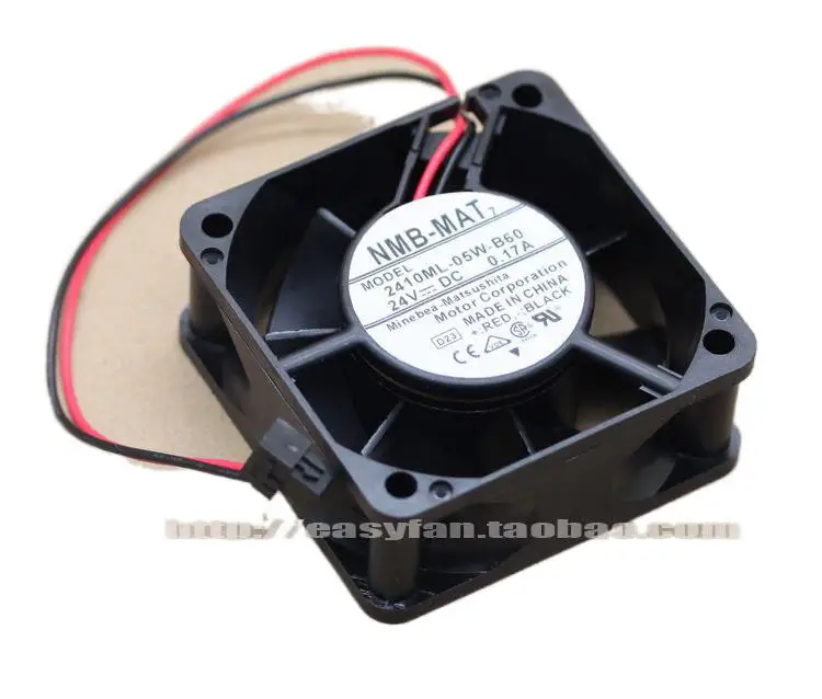 

NMB 2410ML-05W-B60 6025 24V 0.17A 6 Cm CM ABB Inverter Cooling Fan