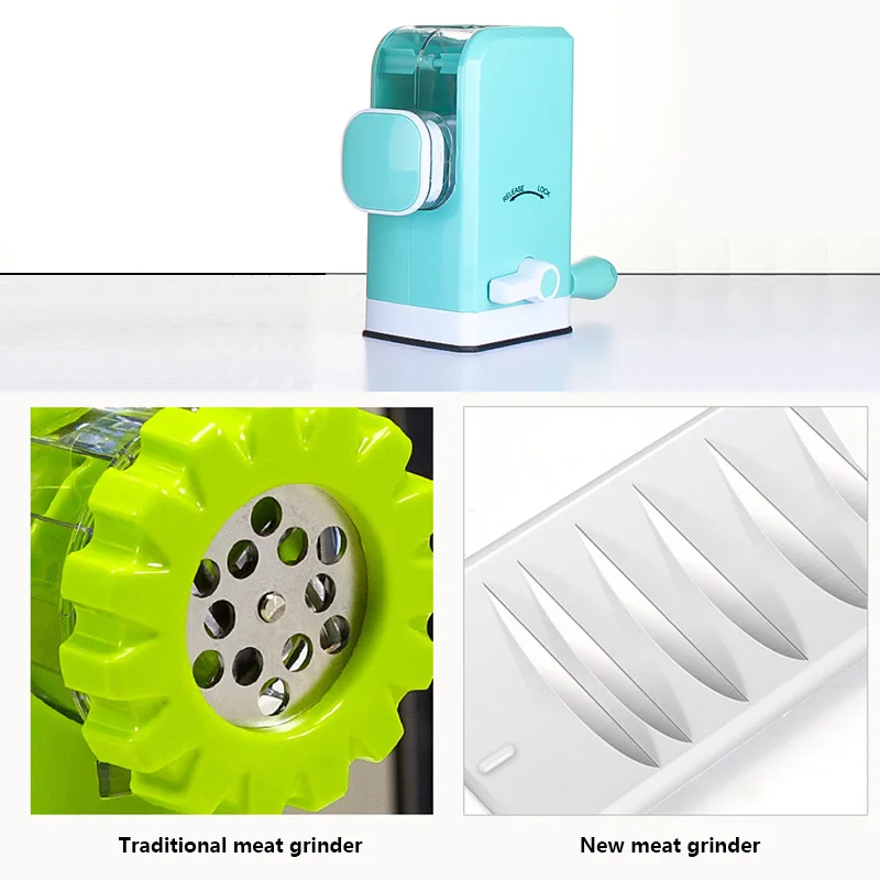 Multifunction Manual Meat Grinder High-quality Vegetables Chopper Mincing Machine with Powerful Suction Base Home Kitchen Tool