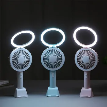 

Portable Mini Fan Table Lamp Fan Handheld USB Charging Air Conditioner Cooling Fan For Outdoor with LED Lamp Night Light