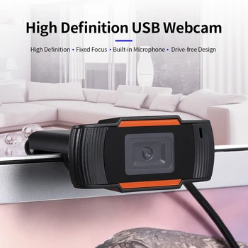

10PCS USB Webcam 480P Fixed Focus Built-in Sound Absorbing Noise Reduction Microphone for Online Conference Video Live Streaming