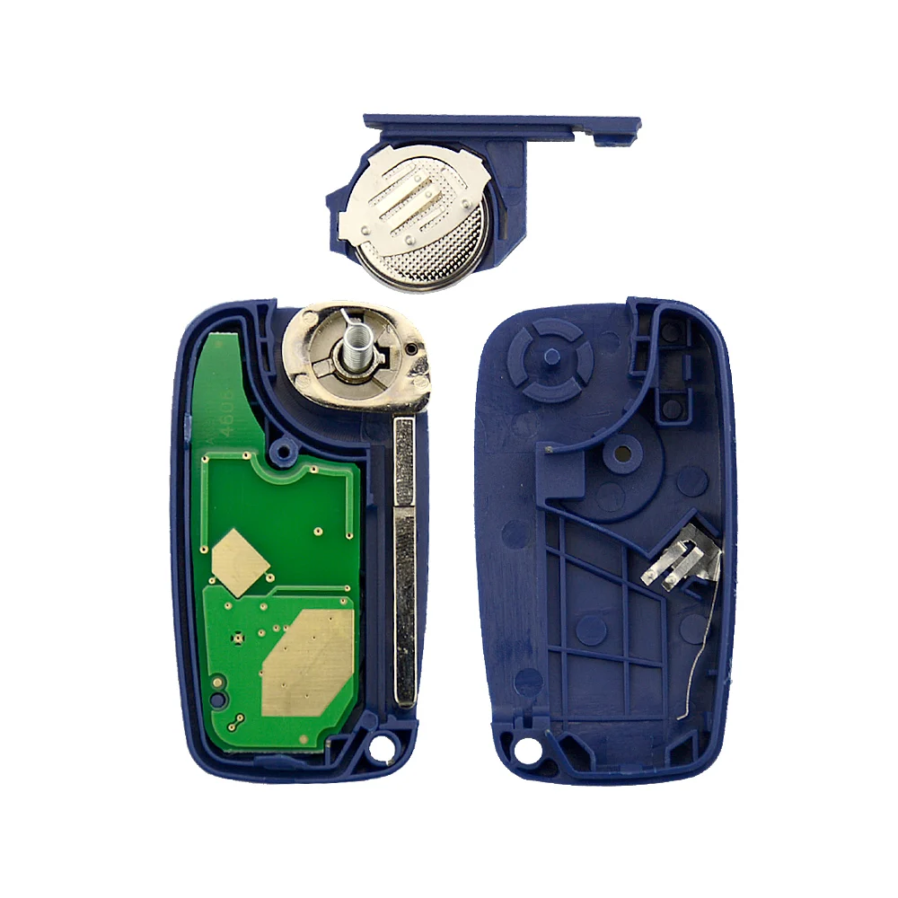 OKEYTECH 3 BUTTONS FLIP REMOTE CONTROL CAR KEY DELPHI 433MHZ FOR FIAT 500 PUNTO DUCATO STILO PANDA BRAVO KEY ID46 PCF7946 CHIP