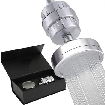 

1Set High Pressure Filtered Showerhead 15 Stage Shower Filter for Hard Water Purification Harmful Substances Remover for Bath