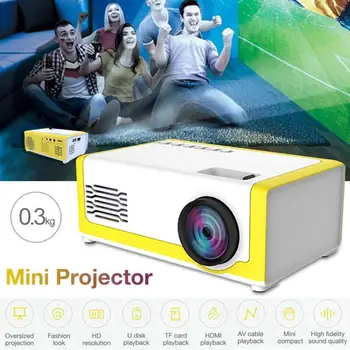 

2020 Portable Entertainment Mobile Phone Mini Projector M1 PK 320x240 Pixels YG-300 HDMI Wireless Home Media Player hot sale
