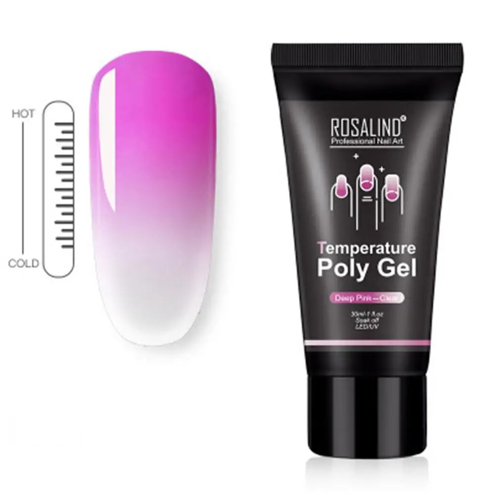 

ROSALIND Poly Gel Of Nails Extension Temperature Change Acrylic Builder Hybrid Varnish Base Top Gel Nail Polish For Manicure Set