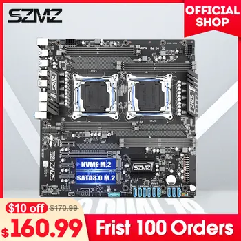 

SZMZ X99 Dual CPU Motherboards Socket LGA 2011-3 Dual Gigabit Ethernet , USB3.0,9* SATA3.0, NVMe M.2, 8* DDR4 Up to 256GB