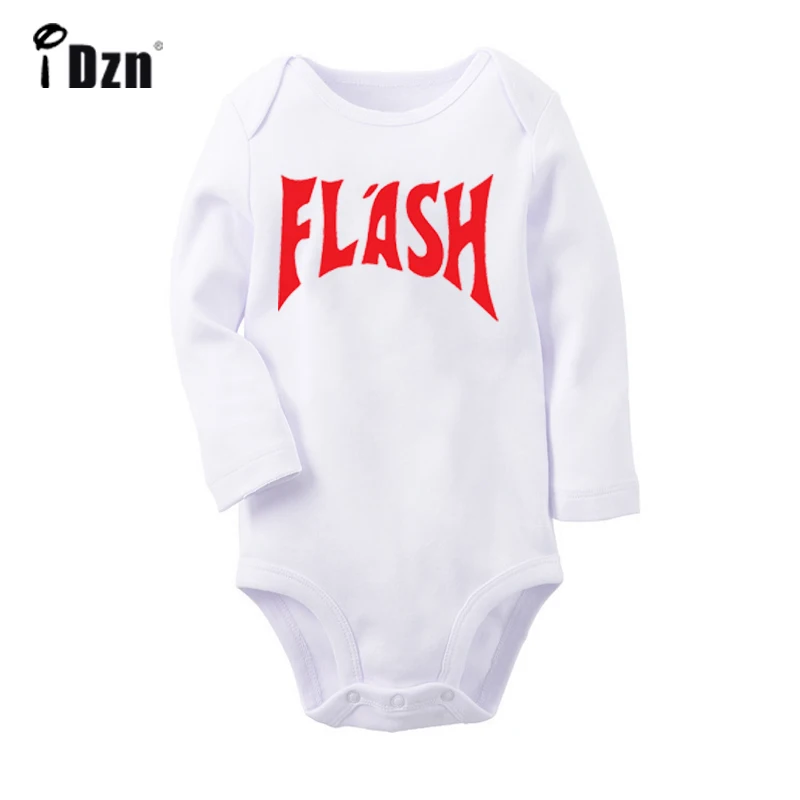 DC Comical the Flash Symbol, супергерой, Перфорированный Круглый стрела, боди для новорожденных, ползунки для малышей, комбинезон с длинными рукавами, одежда - Цвет: JcBaby420WC