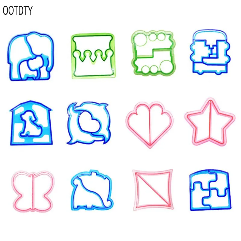 

12 Pcs/set Children DIY Baking Sandwich Mold Set Cartoon Toast Bread Making Molds Biscuit Molding Plastic Cutting Mould