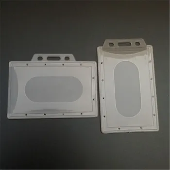 

91*68mm Translucent Credit Card Holders Bank Card Neck Strap Card Bus ID Holder Students Kids Identity Badge Hard Card Cover