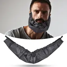 1pcs Black Men Beard Bandanas Bedtime Bib Beard Covers Comfy Facial Hair Apron Oil-proof Waterproof Keep Beard Clean
