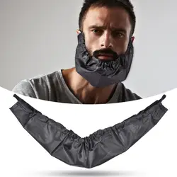 1pcs Black Men Beard Bandanas Bedtime Bib Beard Covers Comfy Facial Hair Apron Oil-proof Waterproof Keep Beard Clean