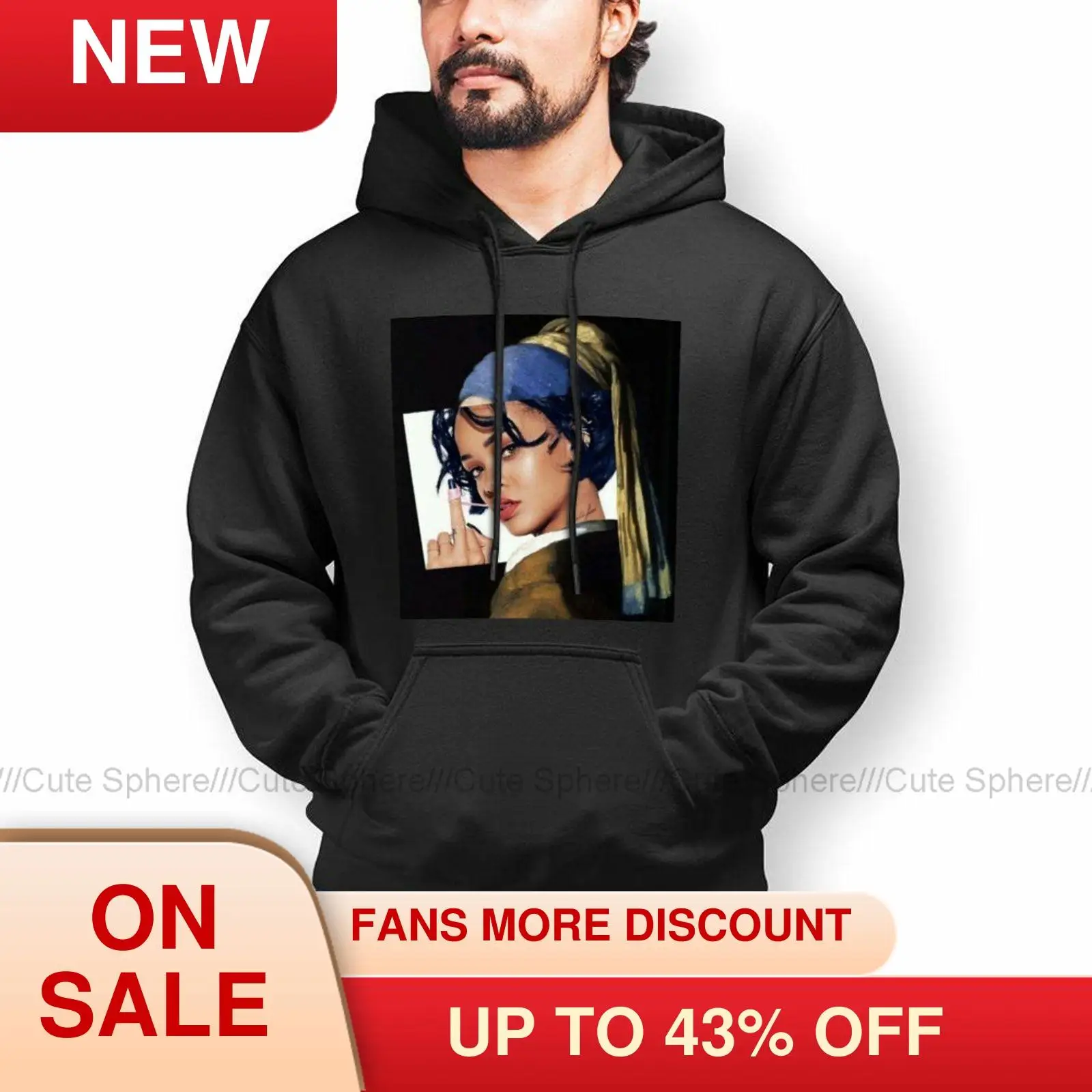 

Fashion Rihanna Rihanna Hoodie Outdoor Winter Hoodies Long Length Cotton Pullover Hoodie Men Oversize