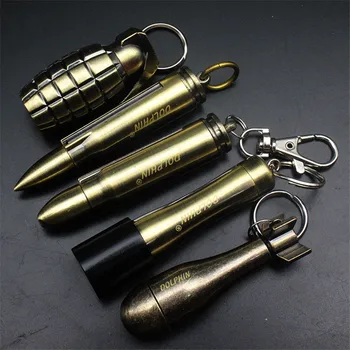 

Outdoor Survival Flint Fire Starter Permanent Striker Bullet Keychain Portable Thousands of times Key Chains Lighter Kit