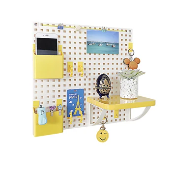 

Hole plate wall shelf desktop storage rack lattice free punching photo wall living room Nordic wall decoration