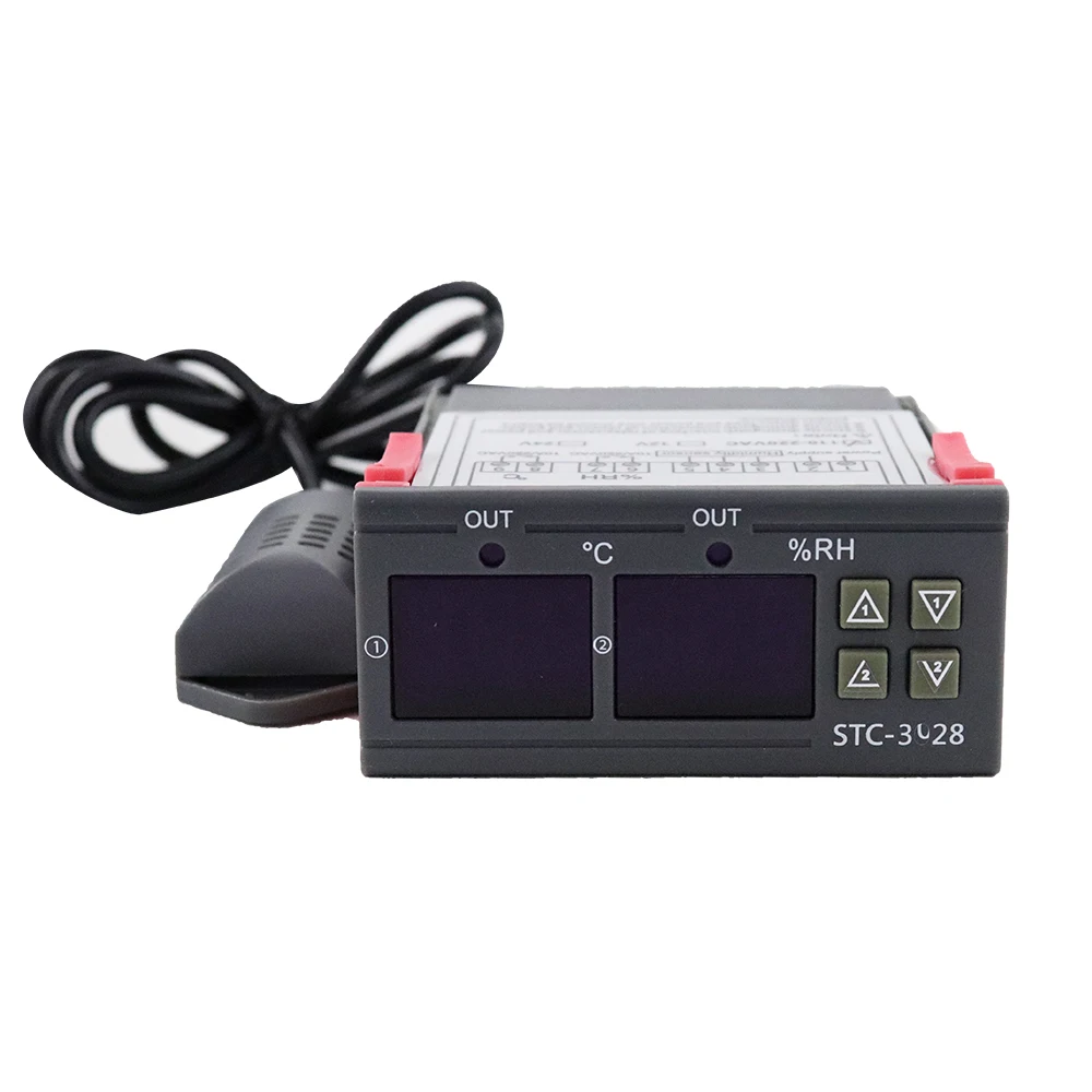 STC-3008 디지털 온도 조절기, STC-3028 온도 습도 조절기, 습도 조절기, 온도계 습도계 제어 스위치
