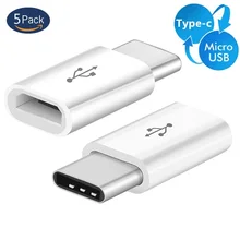 5-Pack Micro Usb per Tipo-C Usb C Adattatore Del Convertitore Del Caricatore per Huawei Samsung Xiaomi Microusb per Adattatore usb Tipo C Adaptateur