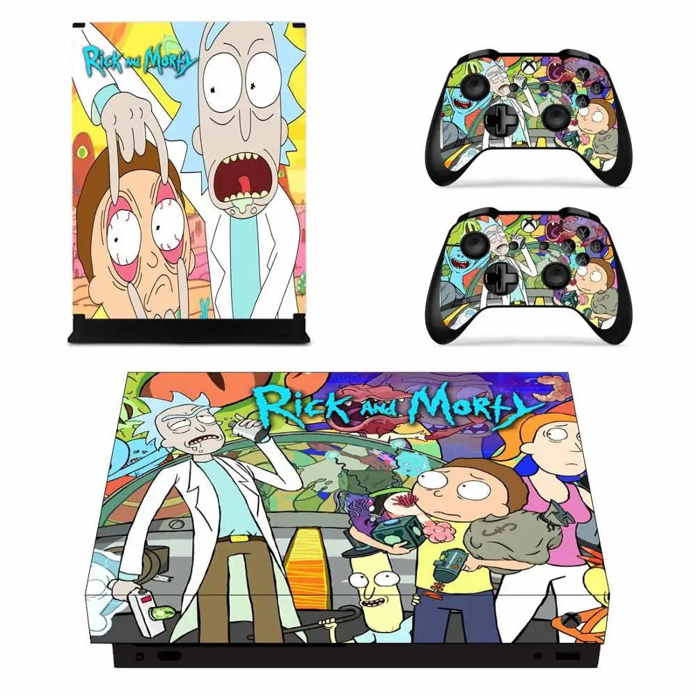 Наклейки Rick and Morty s для Xbox One X виниловые наклейки на кожу Pegatinas Adesivo для Xbox one X консоли пульта дистанционного управления скины - Цвет: YSX1X1572