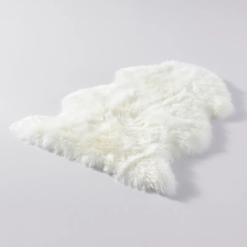 Ivory White Мягкий ковер из натурального меха и шерсти, коврик для кровати собаки, ортопедическая кровать для собаки, белый ковер для собаки, для больших, средних и маленьких щенков - Цвет: Ivory White