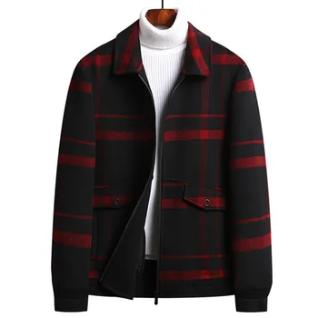 

New Autumn and Winter Fashion Double-sided Woolen Jacket Men's Thickened Youth Casual Warm Coat