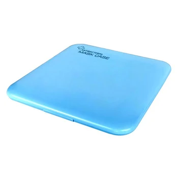 

New Hot Sale Face Cover Storage Box Water Proof Dustproof Mask Disposable Case Blue Temporary Dustproof Medicine Storage Folder