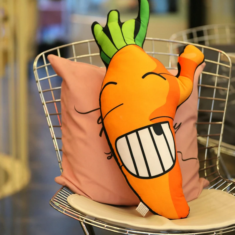 3D Magic Kawaii Cute Stuffed Funny Carrot Toys Cartoon Plush Plant Soft Carrot Pillow Kids Baby Toys For Children Birthday Gift