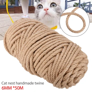 

1pc Rope DIY Cat Scratching Post Natrual Cordage Twisted Rope Pet Toys Making Desk Legs Binding Rope for Cat Sharpen Claw