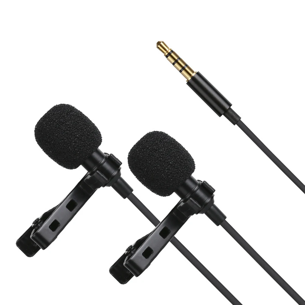 Ноутбук Hands Free интервью Запись микрофон камера компьютер видео микрофон-гарнитура двойной Lavalier всенаправленные смартфоны