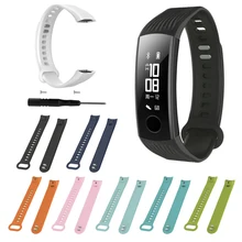 Ремешок для huawei Honor Band 3 Смарт-часы браслет регулируемый браслет ремешок для часов мягкий силиконовый спортивный Сменный ремень