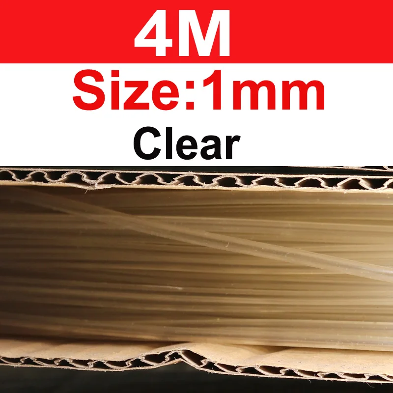 1mm Clear 4M Wifreo 4 м рыболовные снасти для ловли карпа термоусадочная трубка Размер 1 мм 1,5 мм 2 мм 2,5 мм 3 мм 3,5 мм прозрачные аксессуары для ловли карпа - Цвет: 1mm Clear 4M