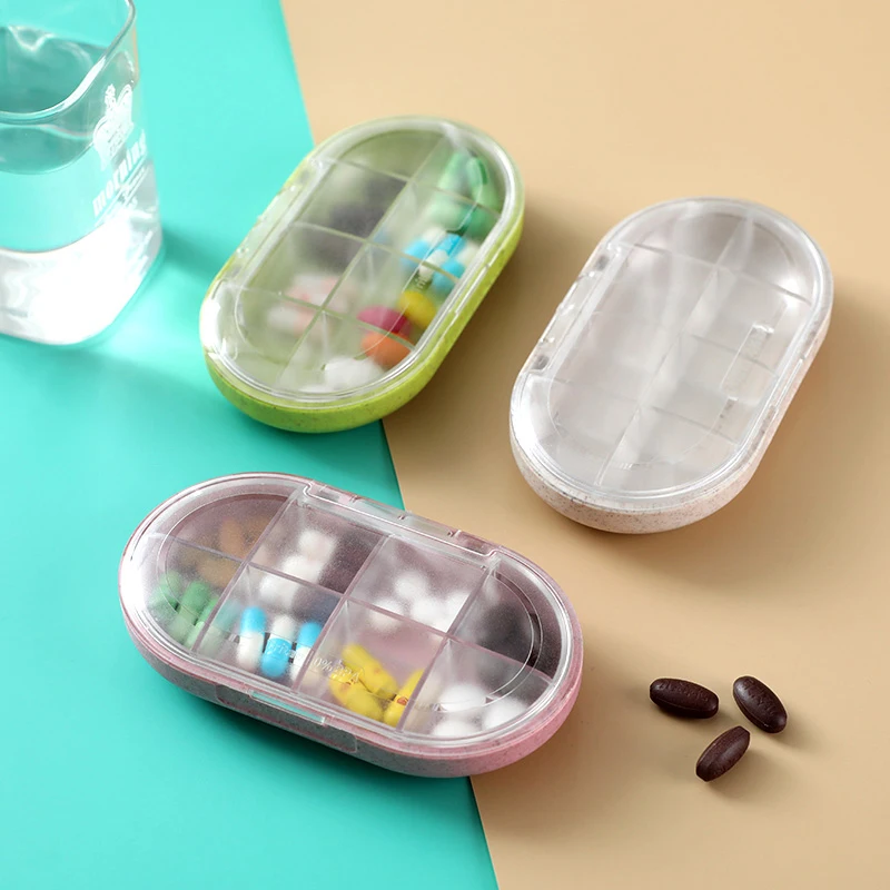 New Portable 3/4/6/8Grids Pill Case Nordic Pill Box Drug Tablet Medicine Storage Holder Splitter Organizer Container Case