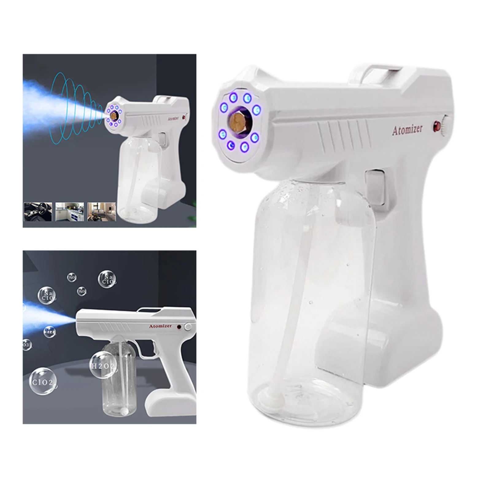 800 ML Sanitizer Sprayer Wireless Electric Disinfects Blue Light Nano Steam Spray Gun Sterilizing For Home garden | Дом и сад
