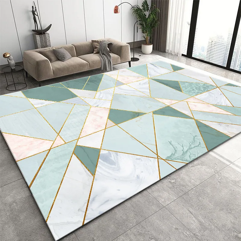 

Nordic Modern Fresh Geometric Pattern Carpet Living Room, Coffee Table, Bedroom, Office, Study, Large Area, Decorative Floor Mat