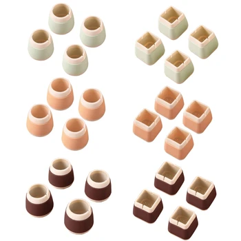 

16pcs Silicone Table Chair Feet Cover Floor Protector Furniture Leg Anti-Scratch 667B