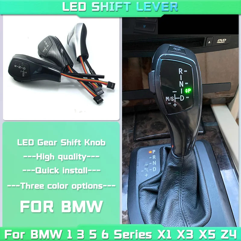

For BMW 1 3 6 5 Series E38 E39 E46 E60 E61 E63 E64 E81 E82 E83 E84 E90 E91 E92 E93 LED Gear Shift Knob Shifter Lever Accessories