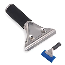 FOSHIO сменная металлическая ручка для окна скребковый оттиск вода снег лопата, лед скребок Ручка виниловая обертка инструменты Инструменты для очистки