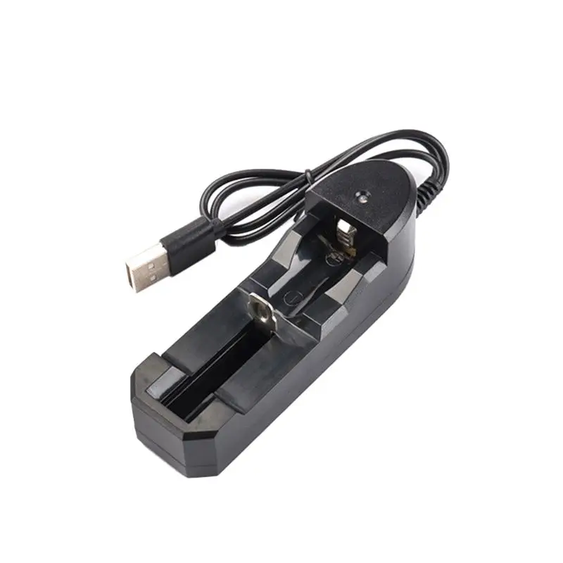 

3.7V 18650 Single Slot Charger Portable 18350 16340 14500 USB Interface E-cigarette Independent Li-ion Battery Charging Device