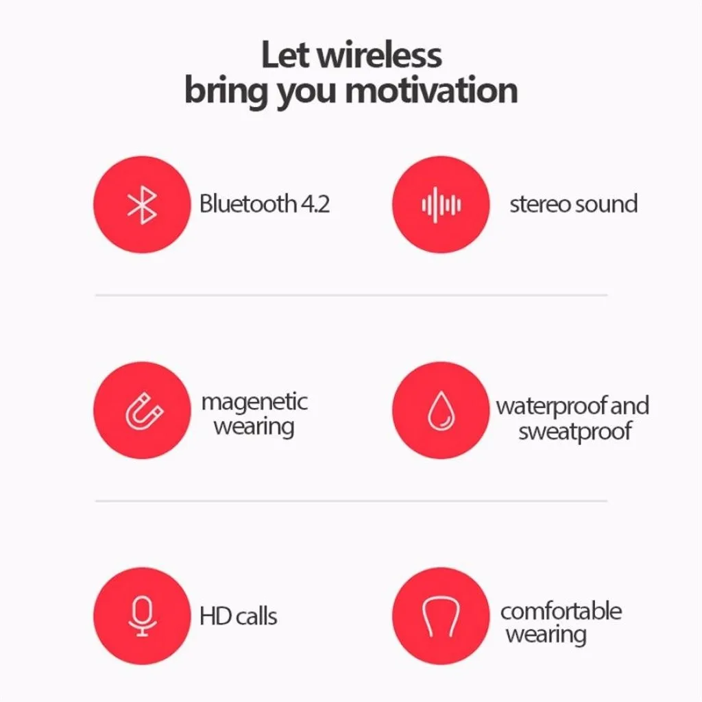 Спортивные Беспроводные Bluetoth наушники Bluetooth 4,2 наушники с креплением на шее DSP Смарт шумоподавление HD вызов микрофон z0924