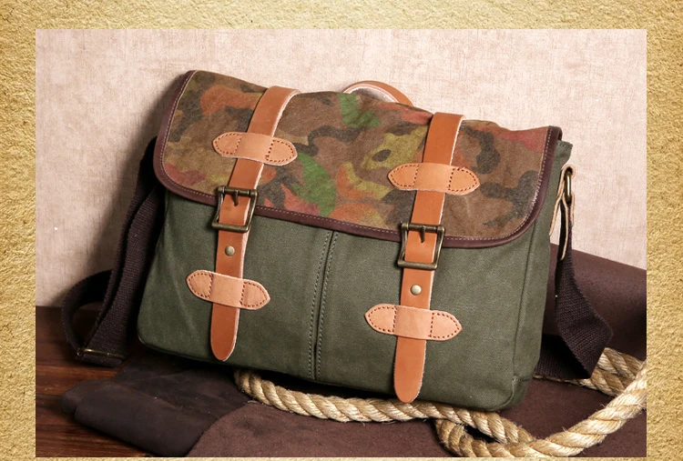 

Men's Shoulder Bag Luxury Brand Retro Multifunctional Backpack Famous Designer Handbags Genuine Leather Vintage Canvas