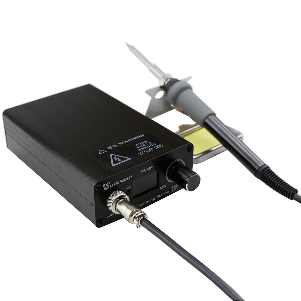 US $38.00 Mini Portable T12led Digital Display Diy Adjustable Temperature Electric Soldering Iron Soldering Station Kit