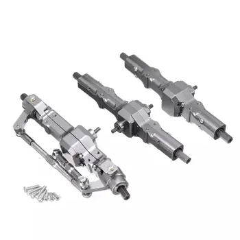 

1/16 Remote Control Vehicle Upgrade Accessories Durable Metal Front Middle Rear Bridge Axle Six-wheel Drive RC Vehicle Set