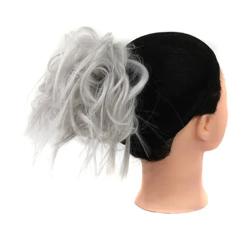 

Xnaira 7inches Messy Hair Bun Fiber Natural Chignon Donut Bun for Women High Temperture Scrunchie Elastic Updo Hairpiece