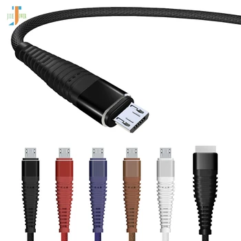 

500pcs/lot Micro USB Charger Mermaid Braided Cable for Iphone X MAX Huawei Data Sync Cord Wire Fast Charging Mobile Phone Cable