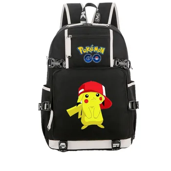 

Hot Backpack for Men&Women Fashion Cartoon Pokemon Go Laptop Backpack Travel Casual Daypacks School Bag Pikachu Mochila Escolar