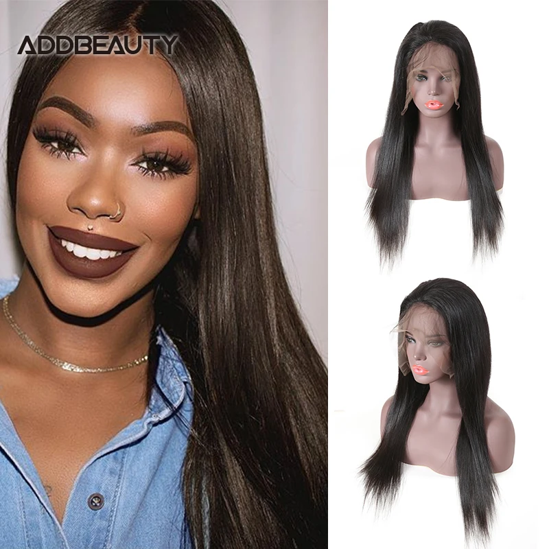Straight Human Hair Wigs 5x5 HD Transparent Lace Closure Wig for Women Brazilian Virgin Human Hair Wig Pre-plucked Hairline 250%