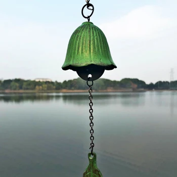 

New Wind Chime Japanese Temple Hanging Birthday Wind Chimes Fashion Cast Iron Wind Bell Leaf Retro Hanging Decorations Ornaments