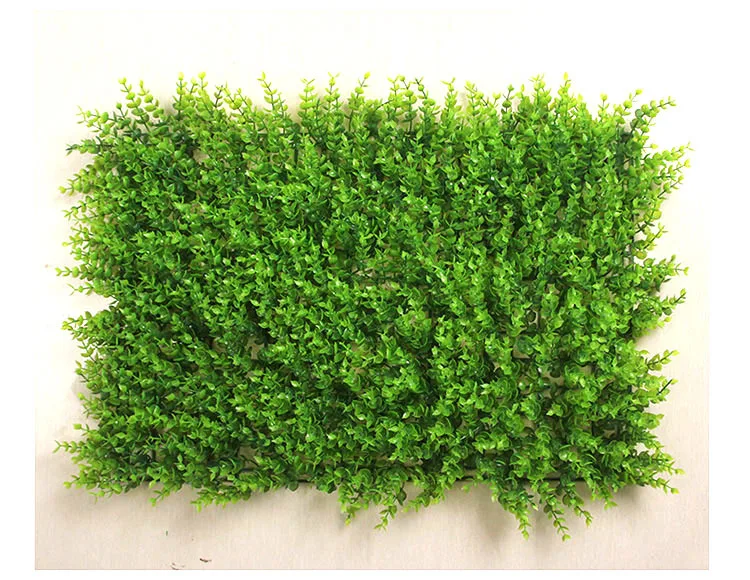40x60cm Artificial Plant Wall Panels Green Plastic Lawn Tropical Leaves Eucalyptus Clover Fern Leaf Wedding Home Decoration - Цвет: Green eucalyptus