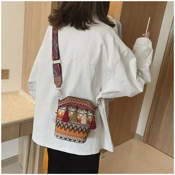 

2020 Newest Hot Women Ladies Summer Boho Style Vantage Tote Bag for Women Retro Bags Handbag Shoulder Purse Tassel Messenger