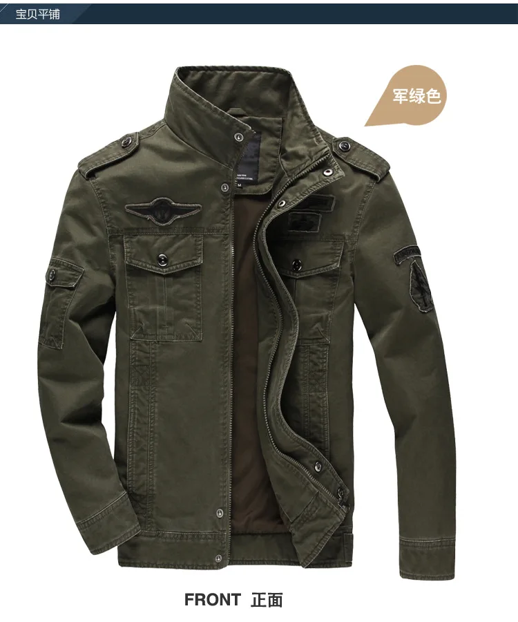

Spring And Autumn Winter Military Multi-pockets Washing Pure Cotton Jacket