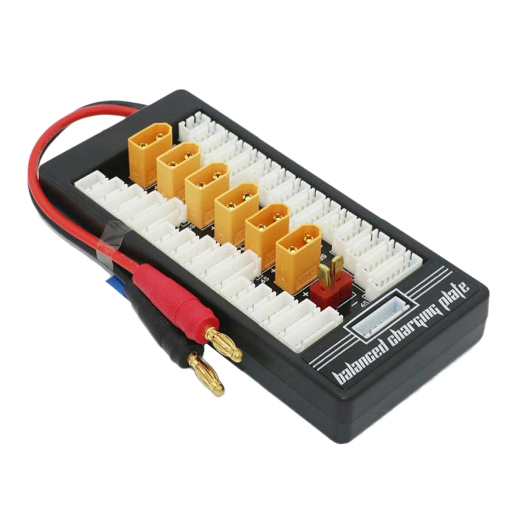 Multi 2S-6S Lipo Parallel Balanced Charging Plate Board XT60 Plug for RC Battery Charger IMAX B6, Maxpro x612s, x6 plus UN-A6